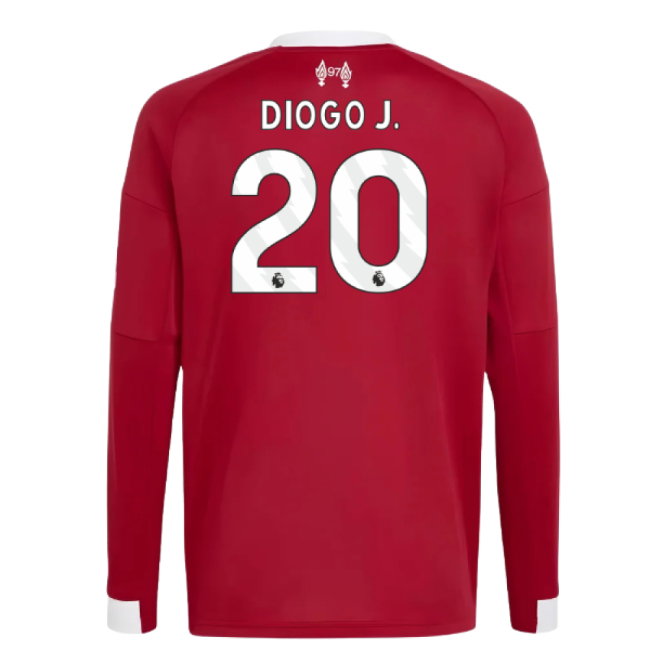 2025-2026 Liverpool Long Sleeve Home Shirt (Kids) (Diogo J. 20)