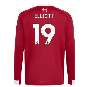 2025-2026 Liverpool Long Sleeve Home Shirt (Kids) (Elliott 19)