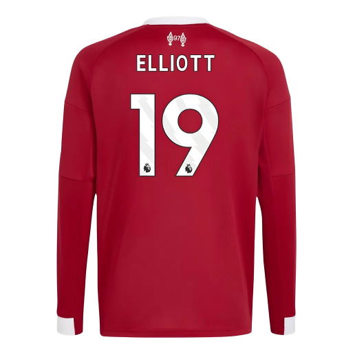 2025-2026 Liverpool Long Sleeve Home Shirt (Kids) (Elliott 19)