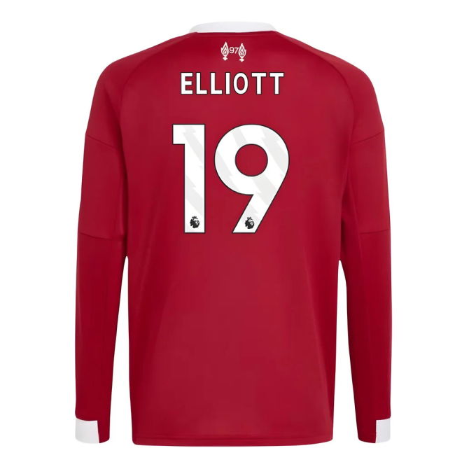 2025-2026 Liverpool Long Sleeve Home Shirt (Kids) (Elliott 19)