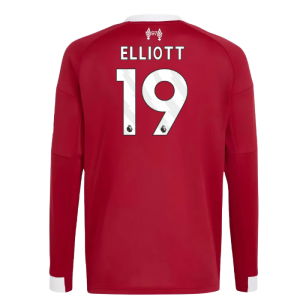 2025-2026 Liverpool Long Sleeve Home Shirt (Kids) (Elliott 19)