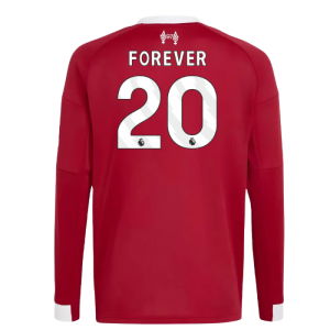 2025-2026 Liverpool Long Sleeve Home Shirt (Kids) (Forever 20)