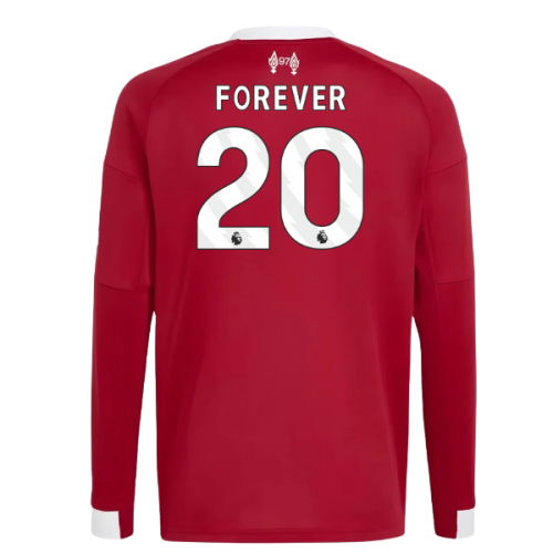 2025-2026 Liverpool Long Sleeve Home Shirt (Kids) (Forever 20)