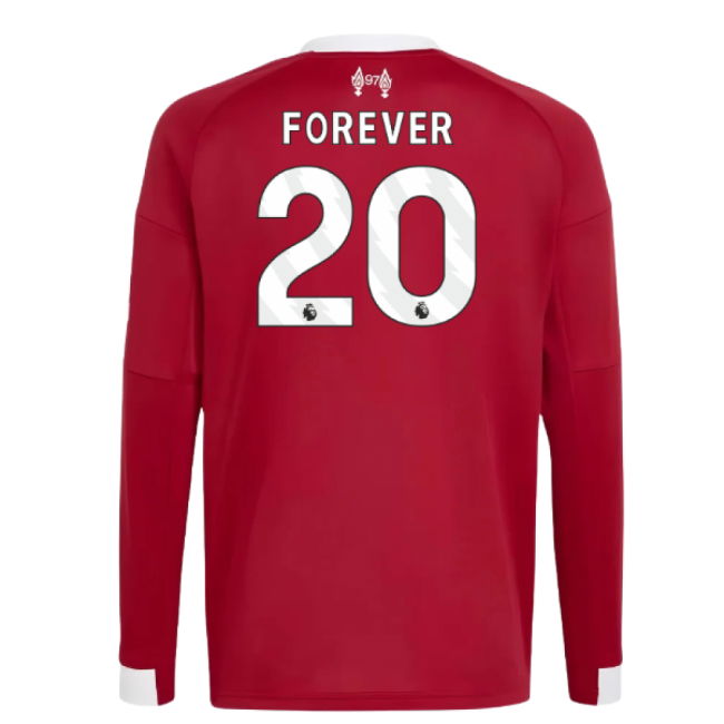 2025-2026 Liverpool Long Sleeve Home Shirt (Kids) (Forever 20)