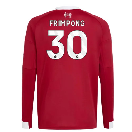 2025-2026 Liverpool Long Sleeve Home Shirt (Kids) (Frimpong 30)