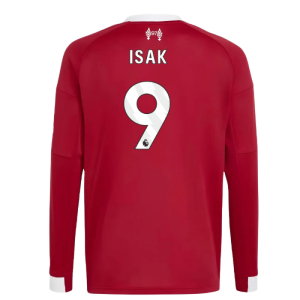 2025-2026 Liverpool Long Sleeve Home Shirt (Kids) (Isak 9)