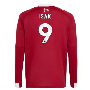2025-2026 Liverpool Long Sleeve Home Shirt (Kids) (Isak 9)