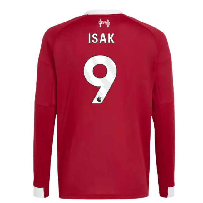 2025-2026 Liverpool Long Sleeve Home Shirt (Kids) (Isak 9)