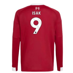 2025-2026 Liverpool Long Sleeve Home Shirt (Kids) (Isak 9)