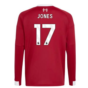 2025-2026 Liverpool Long Sleeve Home Shirt (Kids) (Jones 17)