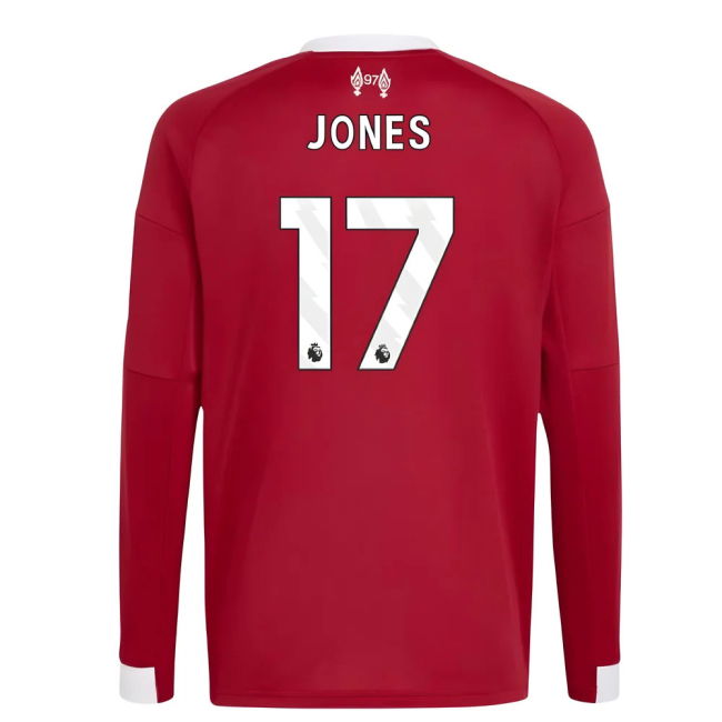 2025-2026 Liverpool Long Sleeve Home Shirt (Kids) (Jones 17)