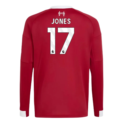 2025-2026 Liverpool Long Sleeve Home Shirt (Kids) (Jones 17) 2025-2026 Liverpool Long Sleeve Home Shirt (Kids) (Jones 17)