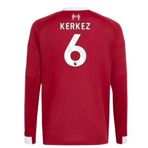 2025-2026 Liverpool Long Sleeve Home Shirt (Kids) (Kerkez 6)
