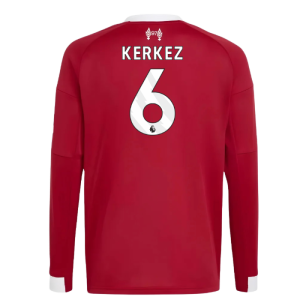 2025-2026 Liverpool Long Sleeve Home Shirt (Kids) (Kerkez 6)