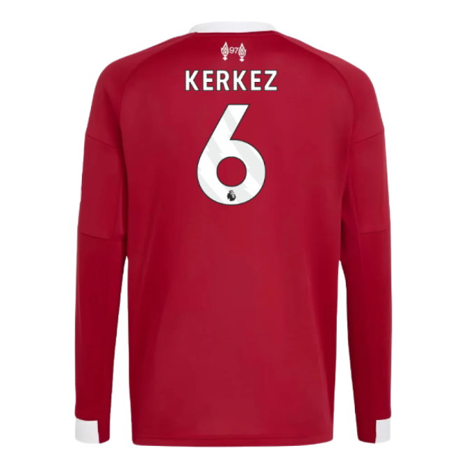 2025-2026 Liverpool Long Sleeve Home Shirt (Kids) (Kerkez 6)