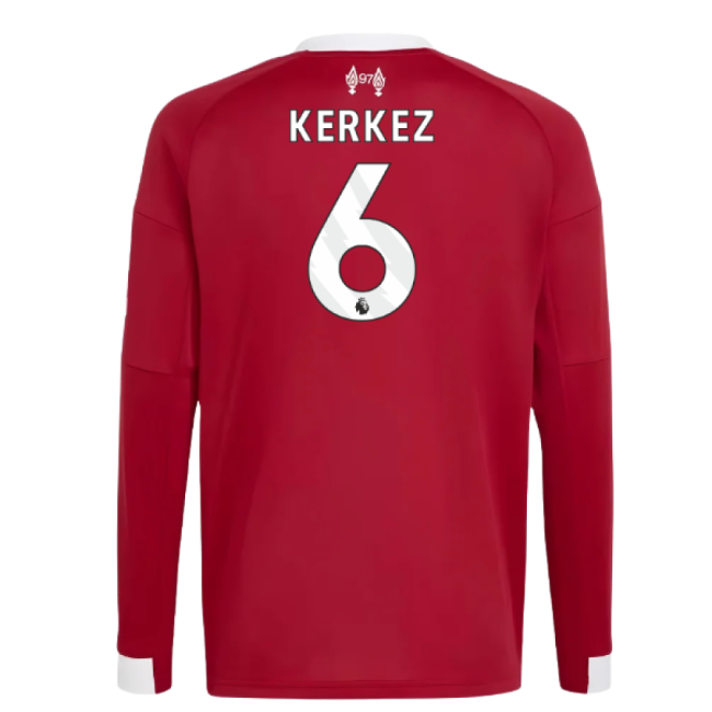 2025-2026 Liverpool Long Sleeve Home Shirt (Kids) (Kerkez 6)