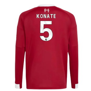 2025-2026 Liverpool Long Sleeve Home Shirt (Kids) (Konate 5)