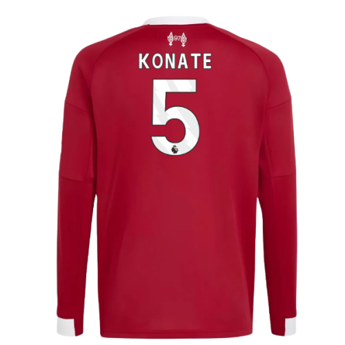 2025-2026 Liverpool Long Sleeve Home Shirt (Kids) (Konate 5) 2025-2026 Liverpool Long Sleeve Home Shirt (Kids) (Konate 5)