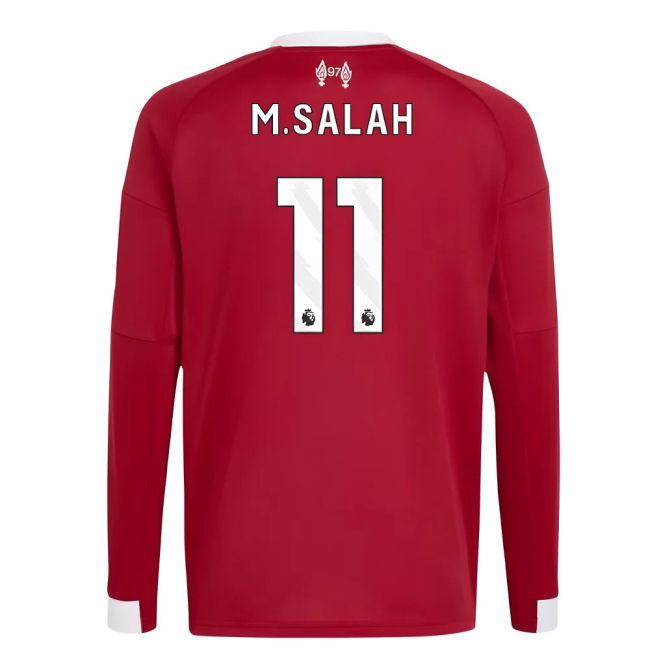 2025-2026 Liverpool Long Sleeve Home Shirt (Kids) (M.Salah 11)