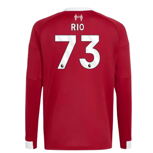 2025-2026 Liverpool Long Sleeve Home Shirt (Kids) (Rio 73)