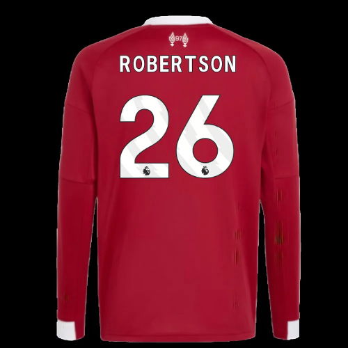 2025-2026 Liverpool Long Sleeve Home Shirt (Kids) (Robertson 26)