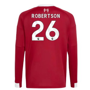 2025-2026 Liverpool Long Sleeve Home Shirt (Kids) (Robertson 26)