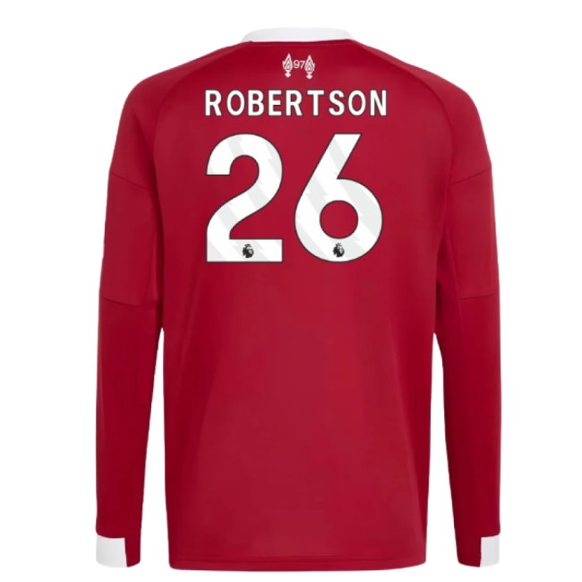 2025-2026 Liverpool Long Sleeve Home Shirt (Kids) (Robertson 26)
