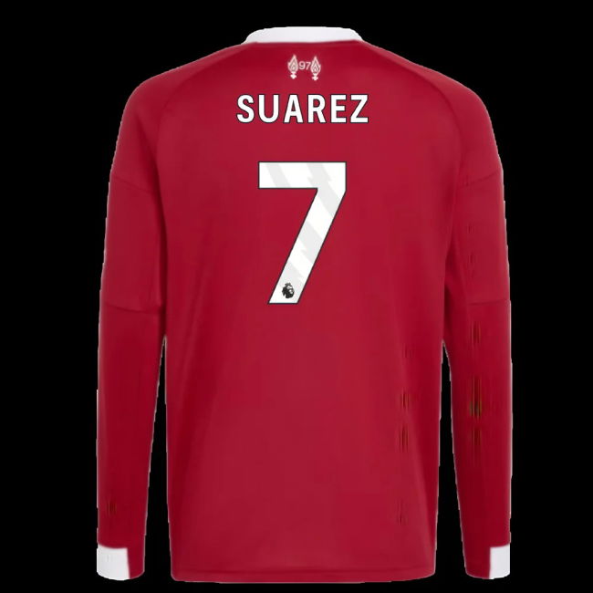 2025-2026 Liverpool Long Sleeve Home Shirt (Kids) (Suarez 7)