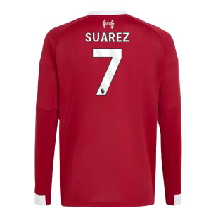 2025-2026 Liverpool Long Sleeve Home Shirt (Kids) (Suarez 7)