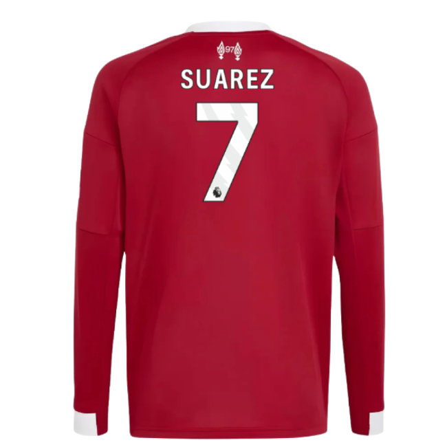 2025-2026 Liverpool Long Sleeve Home Shirt (Kids) (Suarez 7)