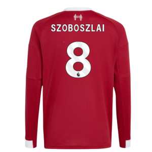 2025-2026 Liverpool Long Sleeve Home Shirt (Kids) (Szoboszlai 8)