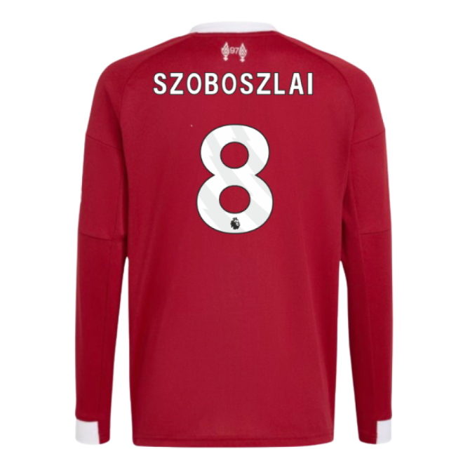 2025-2026 Liverpool Long Sleeve Home Shirt (Kids) (Szoboszlai 8)