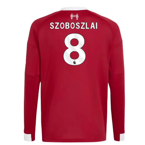 2025-2026 Liverpool Long Sleeve Home Shirt (Kids) (Szoboszlai 8)