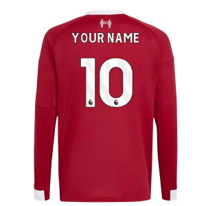 2025-2026 Liverpool Long Sleeve Home Shirt (Kids)