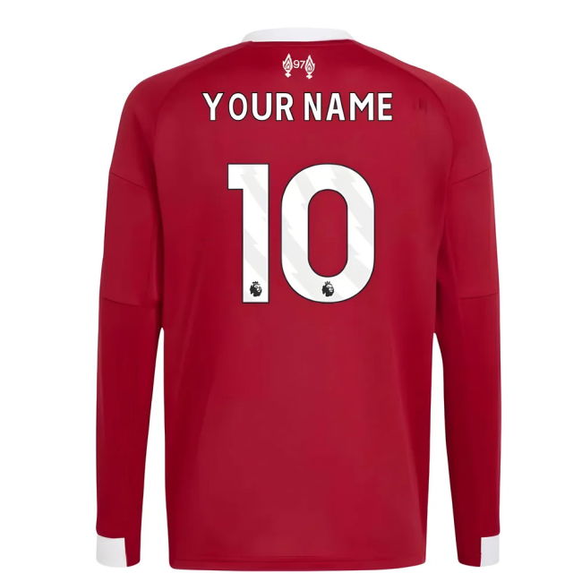 2025-2026 Liverpool Long Sleeve Home Shirt (Kids) (Your Name)