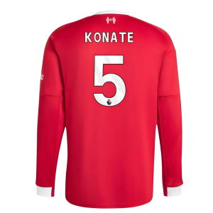 2025-2026 Liverpool Long Sleeve Home Shirt (Konate 5)