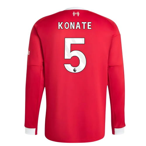 2025-2026 Liverpool Long Sleeve Home Shirt (Konate 5)