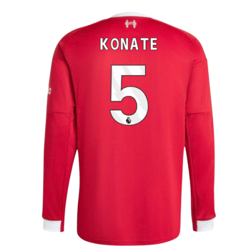 2025-2026 Liverpool Long Sleeve Home Shirt (Konate 5)