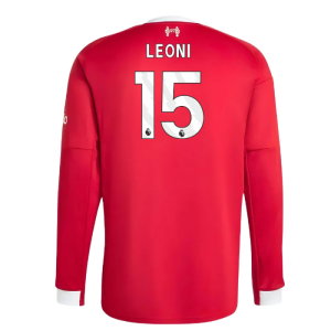 2025-2026 Liverpool Long Sleeve Home Shirt (Leoni 15)