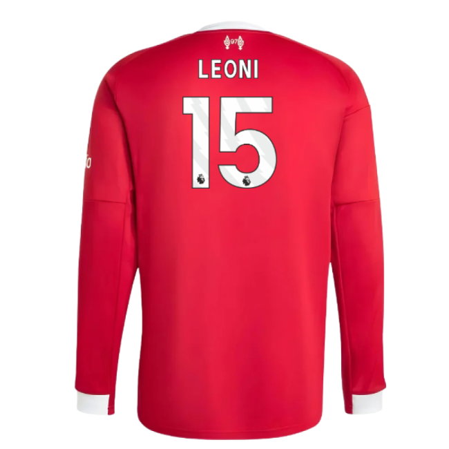 2025-2026 Liverpool Long Sleeve Home Shirt (Leoni 15)