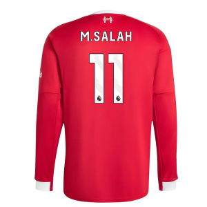 2025-2026 Liverpool Long Sleeve Home Shirt (M.Salah 11)