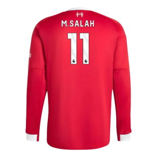 2025-2026 Liverpool Long Sleeve Home Shirt (M.Salah 11)