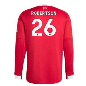 2025-2026 Liverpool Long Sleeve Home Shirt (Robertson 26)