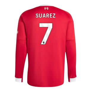 2025-2026 Liverpool Long Sleeve Home Shirt (Suarez 7)