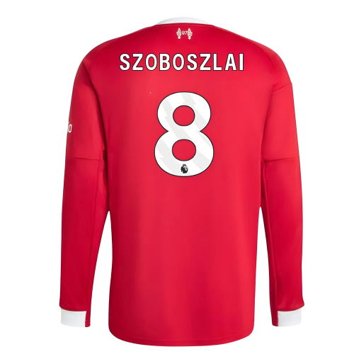 2025-2026 Liverpool Long Sleeve Home Shirt (Szoboszlai 8)