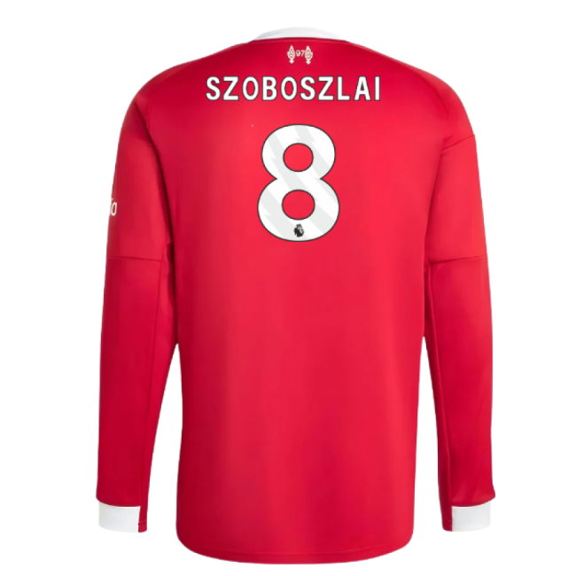 2025-2026 Liverpool Long Sleeve Home Shirt (Szoboszlai 8)