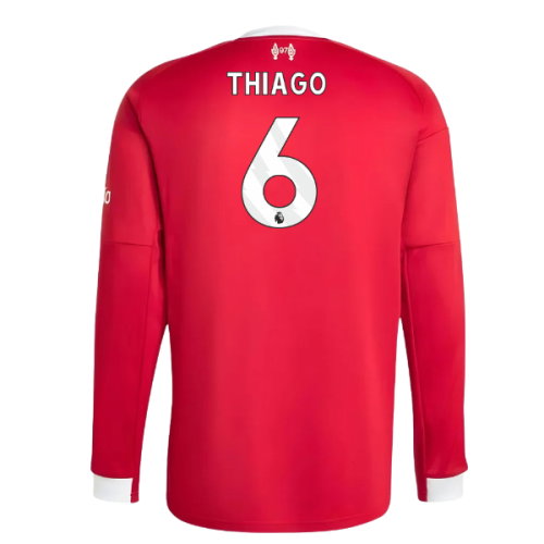 2025-2026 Liverpool Long Sleeve Home Shirt (Thiago 6)