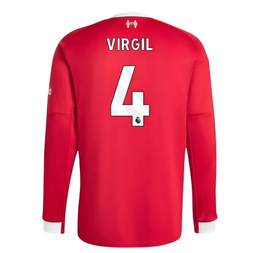 2025-2026 Liverpool Long Sleeve Home Shirt (Virgil 4)
