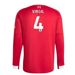 2025-2026 Liverpool Long Sleeve Home Shirt (Virgil 4)