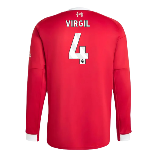 2025-2026 Liverpool Long Sleeve Home Shirt (Virgil 4)